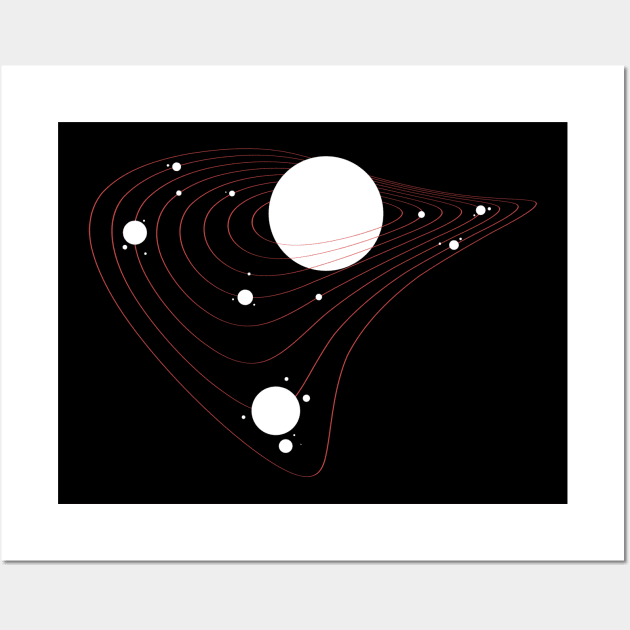 White sun solar system Wall Art by Liam Warr